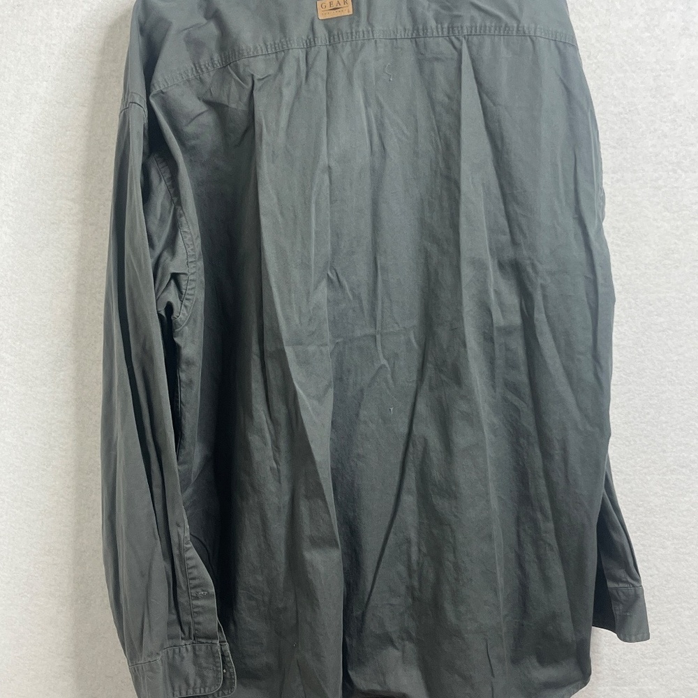 Vintage Gear for Sports Gray Cotton Button Down Shirt XL Casual Outdoor - Picture 2 of 8